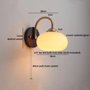 Helnys Art White Flower Wall Lamp with LED Light & Wood Shade