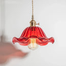 Helnys Vintage Green Glass LED Pendant Lights - Loft Style Industrial Hanging Lamp