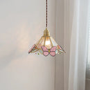 Helnys Butterfly Glass Pendant Lamp: Nordic Modern LED Hanging Light for Bedroom & Balcony