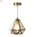 Helnys Clear Glass LED Pendant Light Fixture Nordic Modern Hang Lamp Suspendsion