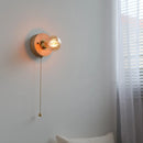 Helnys LED Wall Lamp Indoor Pull Chain Switch Stair Lighting Ash Wood Mirror Light.