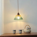 Helnys Nordic Green Glass LED Pendant Lamp for Modern Home Decor
