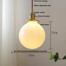 Helnys Glass LED Pendant Lamp Modern White Hanging Light Fixture