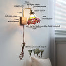 Helnys Glass LED Wall Lamp With Switch, Colorful Lighting for Bedroom, Bathroom, Stairs