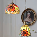 Helnys Tiffany Glass Pendant Light for Home Decor and Hotel Hallways