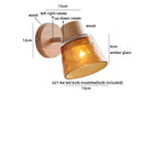 Helnys Amber Glass LED Wall Lamp Sconce for Stair, Living Room, and Makeup Mirror