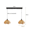 Helnys 50CM Rattan Flower Pendant Lamp LED Indoor Hanging Light Nordic Modern