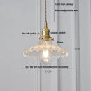 Helnys Yellow Glass LED Pendant Light, Nordic Style, Adjustable Hanging Lamp