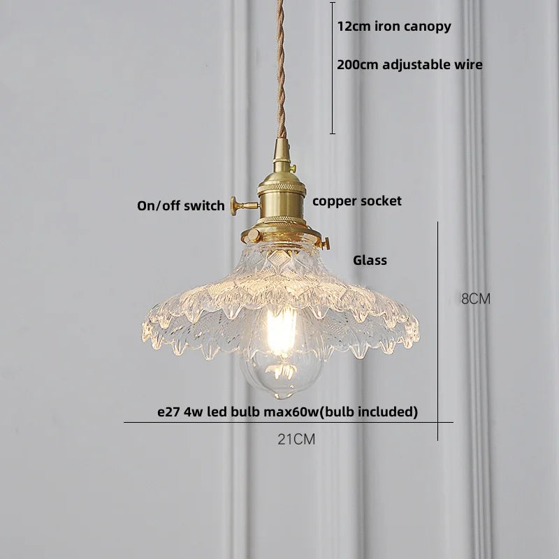 Nordic White Pink Glass Pendant Light by Helnys - Modern Adjustable Kitchen Fixture