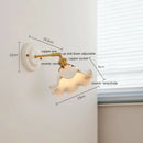 Helnys Modern LED Wall Lamp Ceramic Canopy Copper Arm Socket Indoor Light