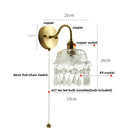 Helnys Conch Copper LED Wall Light Fixture with Pull Chain Switch