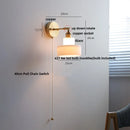 Helnys Modern Glass Wall Sconce with Pull Chain Switch - Nordic Style