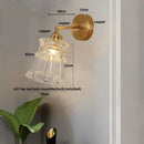 Helnys Clear Glass LED Wall Lamp with Pull Chain Switch for Modern Luxury Home Decor