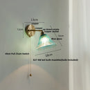 Helnys Blue Glass Wall Sconce Up Down Rotate Light Fixture