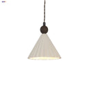 Helnys Minimalism LED Pendant Lamp Ceramic Wood Hanging Light Fixture