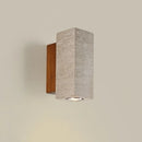 Helnys Yellow Travertine LED Wall Light Fixtures Vintage Industrial Bedside Sconce