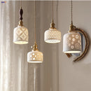 Helnys Ceramic Flower Pendant Light - Nordic Modern LED Hanging Lamp