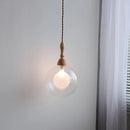 Helnys Nordic Glass Ball Pendant Light - Modern Hanging Lamp for Restaurant & Balcony