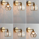 Helnys LED Glass Wall Light with Pull Chain Switch - Modern Nordic Style