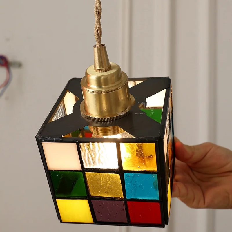 Helnys Glass LED Hanging Light Copper Socket Modern Pendant Lamp