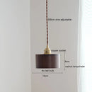 Helnys Nordic Modern Ash Walnut Wood Copper LED Pendant Lights for Home Indoor Decor
