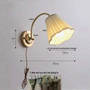 Helnys Rotatable Wood LED Wall Sconce 2 Arms Stair Light