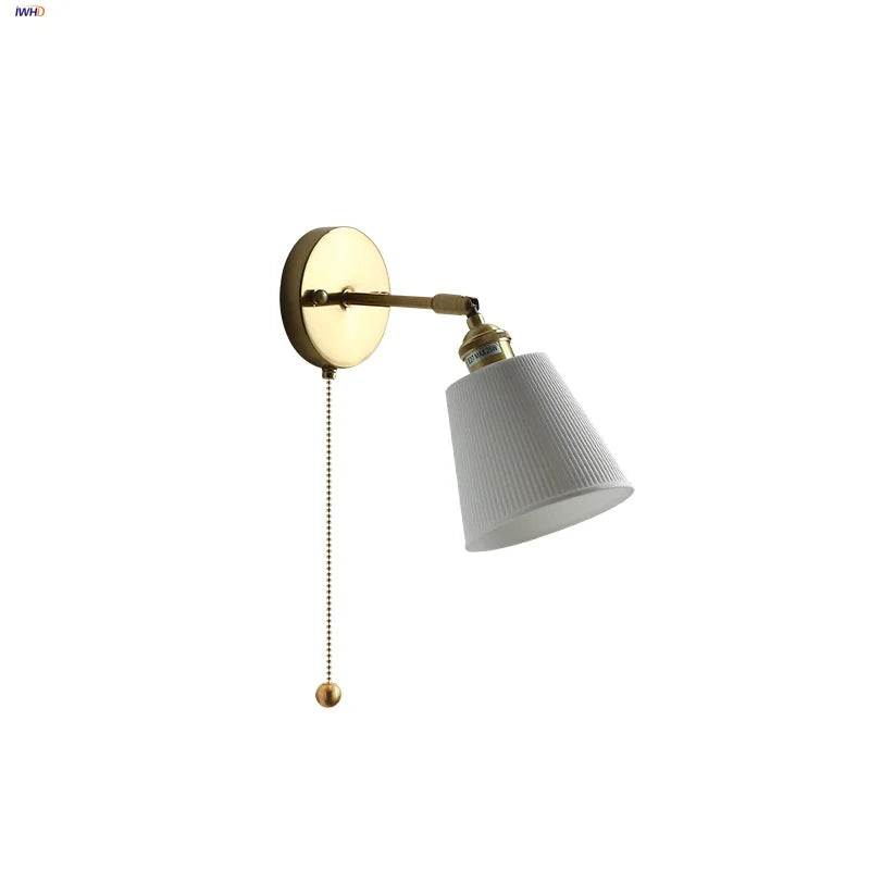 Helnys Rotatable Ceramic LED Wall Light - Modern Nordic Stair Fixture