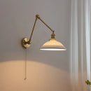 Helnys Ceramic LED Wall Sconce Pull Chain Switch Up Down Light