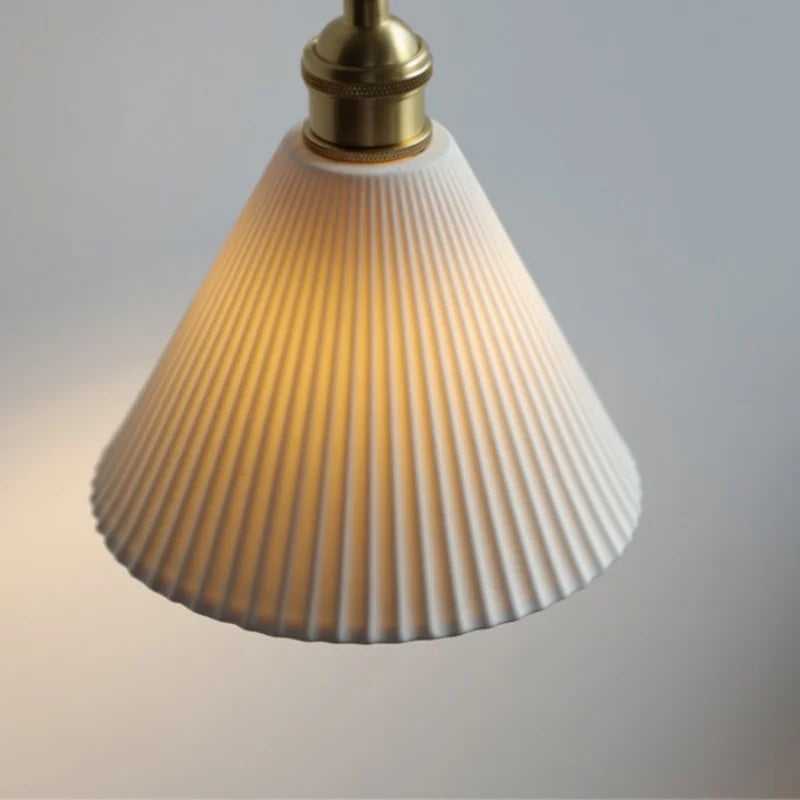 Helnys White Ceramic LED Pendant Lights Modern Nordic Hanging Lamp