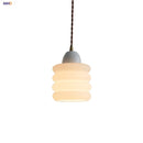 Helnys White Glass LED Pendant Lamp: Nordic Modern Hanging Lights for Home Decor