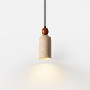 Helnys Yellow Stone LED Pendant Light, Japanese Style Hanging Lights