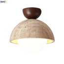 Helnys White Glass LED Ceiling Light Fixture Japan Style Canopy Ceiling Lamp