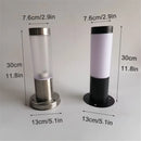 Helnys 12W LED Stainless Steel Garden Path Lights Set - Black Silver