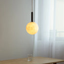 Helnys Black Iron LED Pendant Lights with PMMA Shade and Rope Hanging Lamp