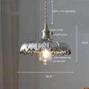 Helnys Clear Glass Copper LED Pendant Light - Nordic Modern Hanging Lamp