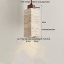 Helnys Yellow Travertine LED Pendant Light - Nordic Modern Adjustable Hanging Lamp