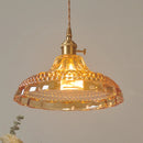 Helnys Orange Glass LED Pendant Lights, Nordic Modern Hanging Lamp