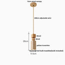 Helnys Adjustable LED Pendant Chandelier Vintage Loft Wood Stone Hang Lamp