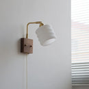 Helnys Rotatable Nordic Glass Wall Sconce with Pull Chain Switch