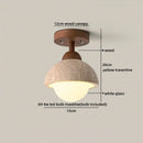 Helnys Yellow Stone LED Ceiling Light for Corridor, Modern Nordic Entrance Lamp Fixture