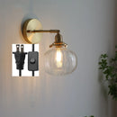 Helnys Glass Ball Wall Sconce Modern Nordic Lighting for Bedroom and Bathroom