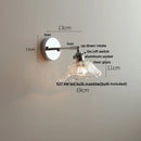 Helnys Clear Glass LED Wall Lamp Pull Chain Switch Up Down Rotatable Stair Light Fixtures