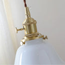 Helnys Glass LED Pendant Lamp Modern White Hanging Light Fixture