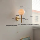 Helnys Copper Base LED Wall Lamp with Pull Chain Switch