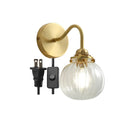Helnys Modern Copper Wall Sconce with Glass Ball, LED Lights Fixtures