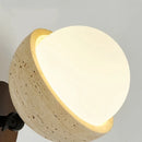 Helnys Wood Canopy LED Wall Sconce Yellow Stone Nordic Modern Makeup Mirror Light