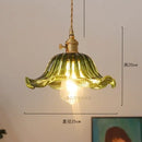 Helnys Vintage Green Glass LED Pendant Lights - Loft Style Industrial Hanging Lamp