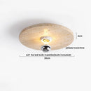 Helnys Modern Yellow Glass LED Ceiling Light Fixture for Living Room