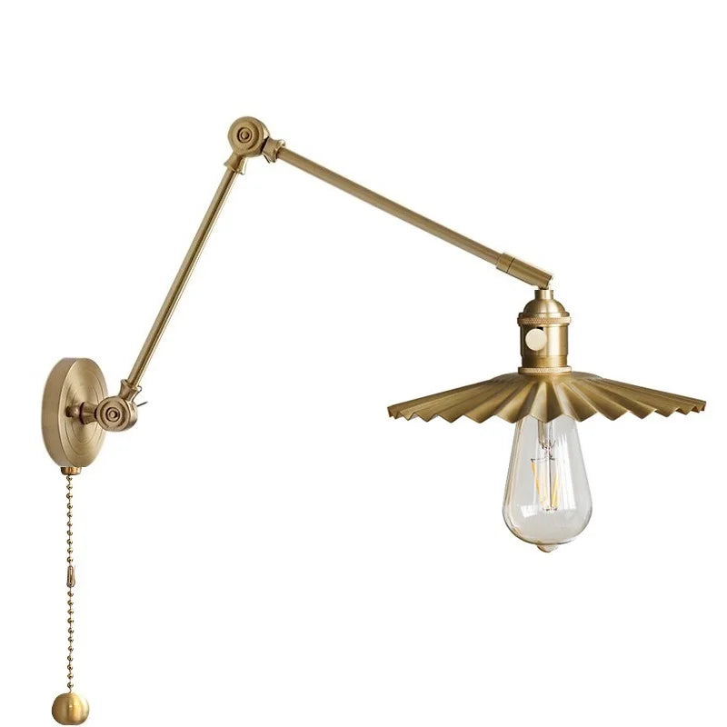 Helnys Adjustable Up Down Wall Sconce Lamp Copper LED Modern Wandlamp