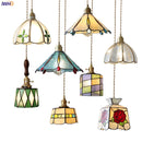 Helnys Glass Copper LED Pendant Lights for Kitchen Bedroom Living Room Loft